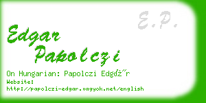 edgar papolczi business card